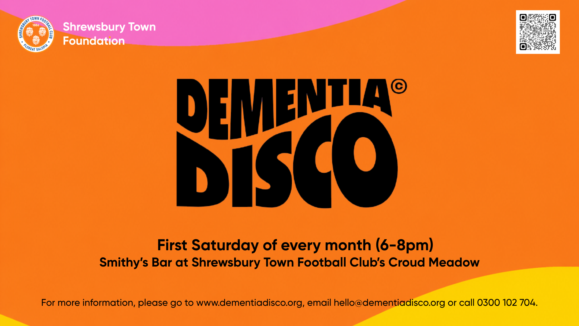 Dementia Disco coming to Shrewsbury Town FC